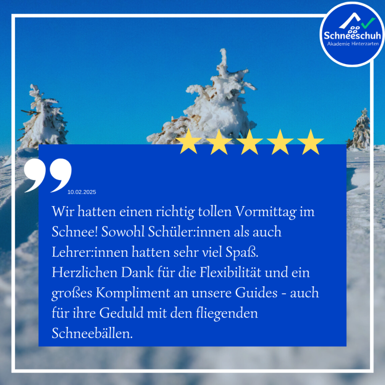 Verschneite Fichten vor blauem Himmel